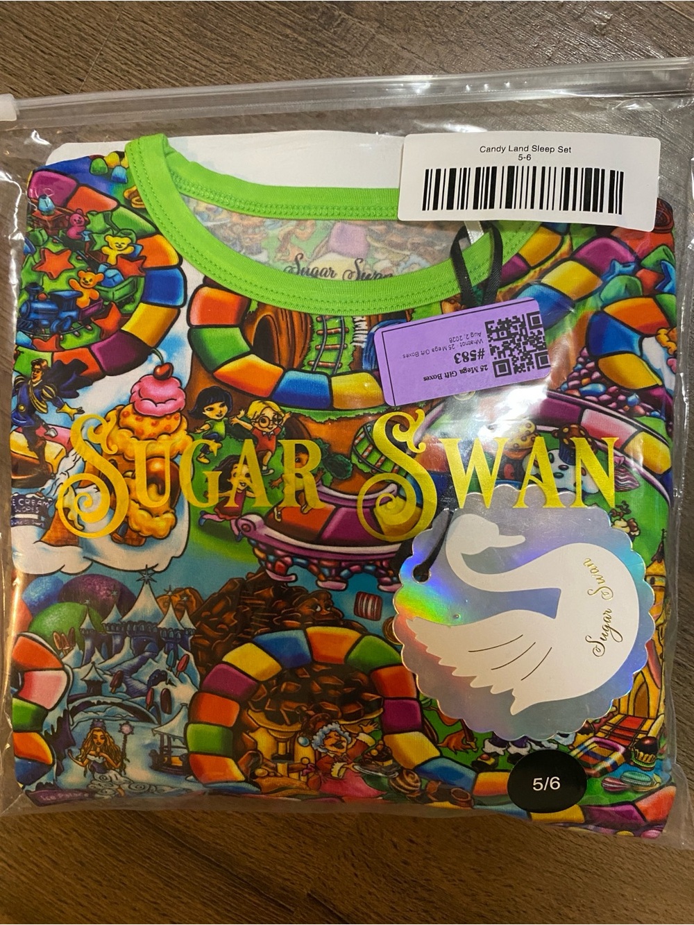 Sugar Swan Kids Candy Land bamboo pjs NWT